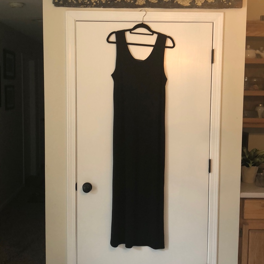 Basic black tank dress